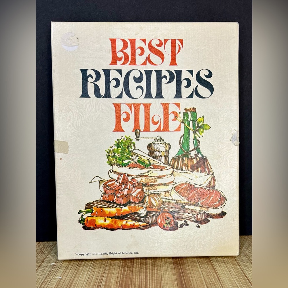 Vintage Best Recipes File Book 1973 By Bright Of America New In Box